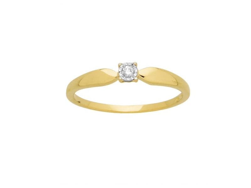 BAGUE SOLITAIRE OR JAUNE DIAMANT