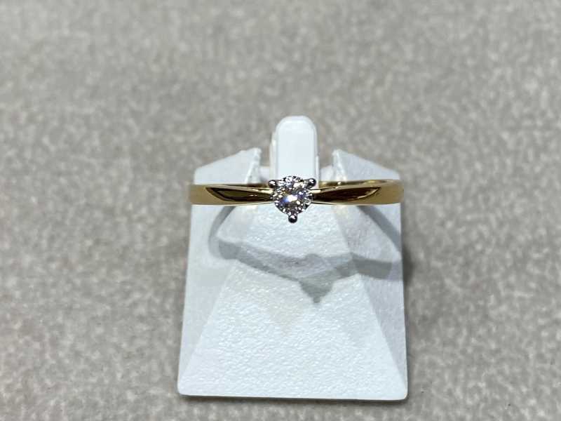 BAGUE SOLITAIRE OR JAUNE DIAMANT