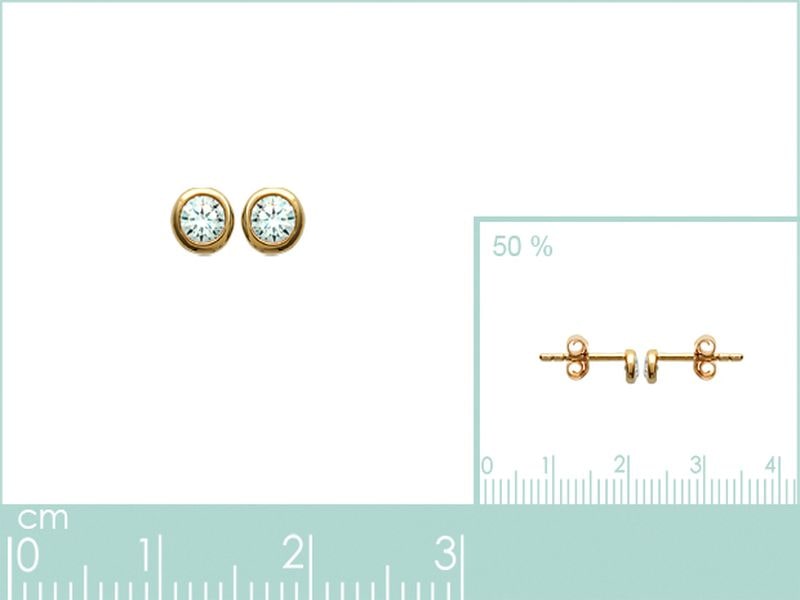 BOUCLES D'OREILLES PLAQUE OR