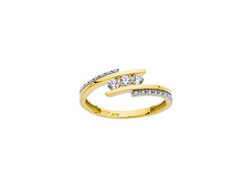 BAGUE OR OXYDES DE ZIRCONIUM