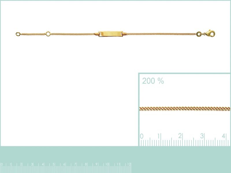 GOURMETTE BEBE PLAQUE OR