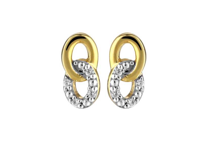 BOUCLES D'OREILLES OR DIAMANTS