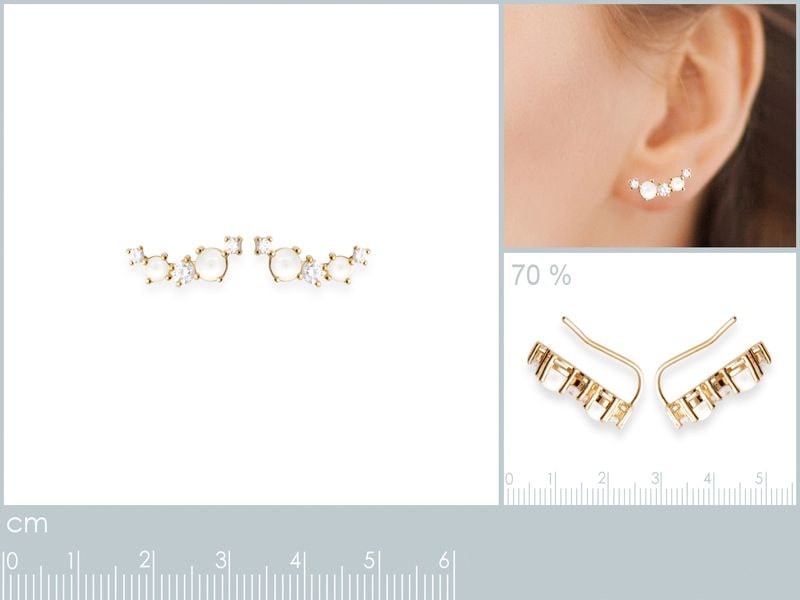 BOUCLES D'OREILLES PLAQUE OR