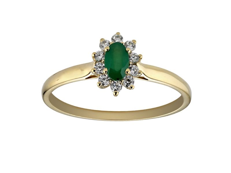 BAGUE EMERAUDE OR JAUNE