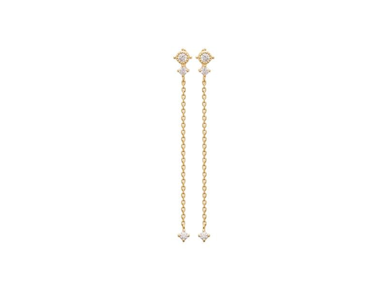 BOUCLES D'OREILLES PLAQUE OR