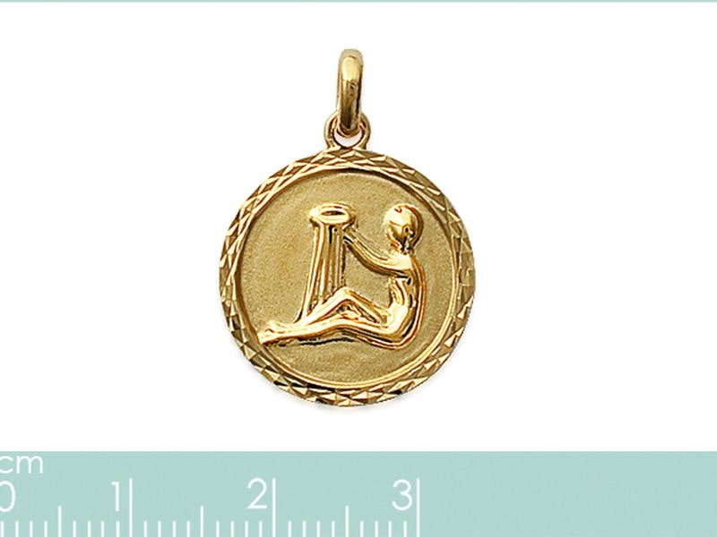 PENDENTIF ZODIAQUE PLAQUE OR