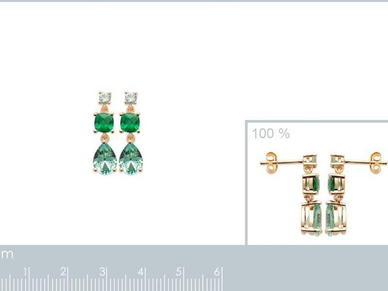 BOUCLES D'OREILLES PLAQUE OR