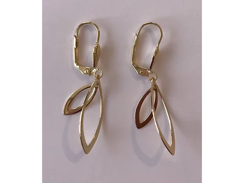 BOUCLES D'OREILLES PLAQUE OR