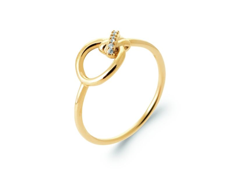 BAGUE PLAQUE OR