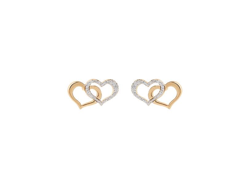 BOUCLES D'OREILLES ARGENT/DORURE JAUNE