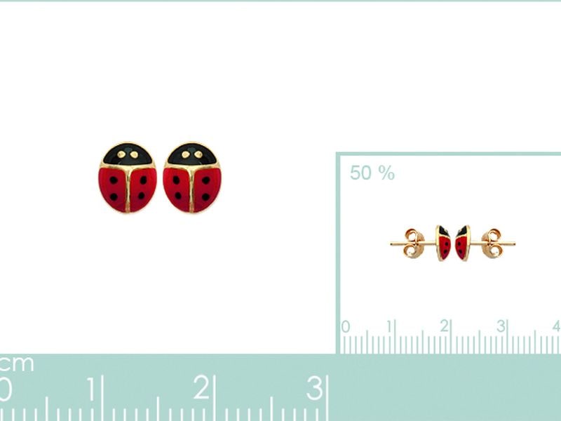 BOUCLES D'OREILLES PLAQUE OR ENFANT