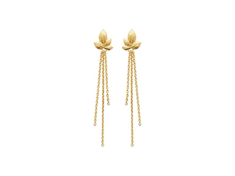BOUCLES D'OREILLES PLAQUE OR