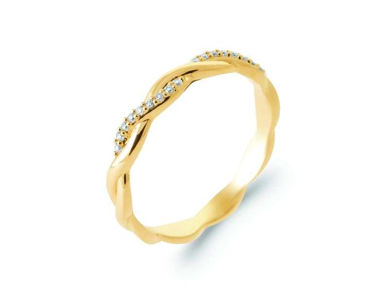 BAGUE PLAQUE OR