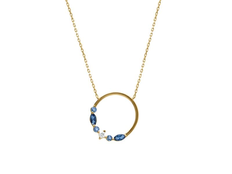 COLLIER TOPAZES OR JAUNE