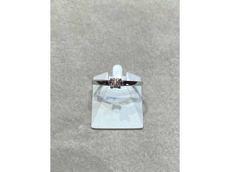 BAGUE SOLITAIRE OR GRIS DIAMANT