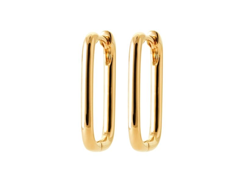 BOUCLES D'OREILLES PLAQUE OR