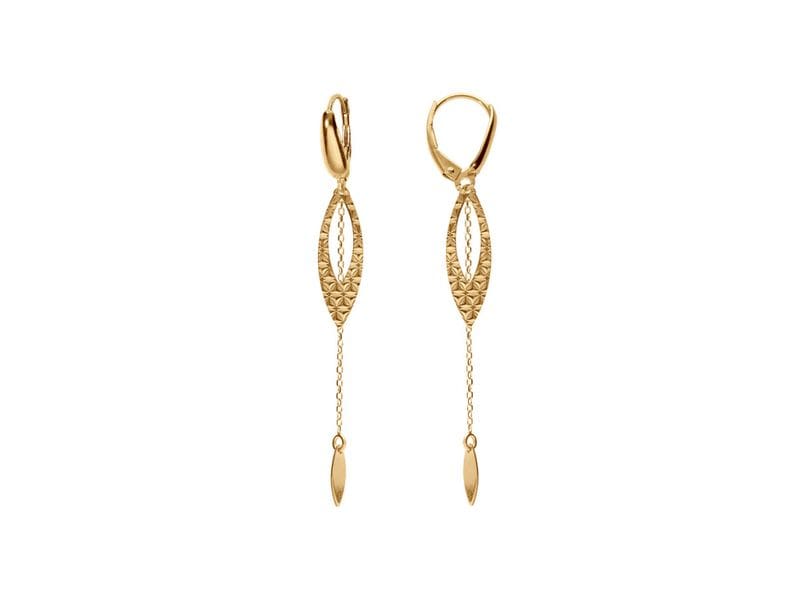 BOUCLES D'OREILLES ARGENT/DORURE JAUNE