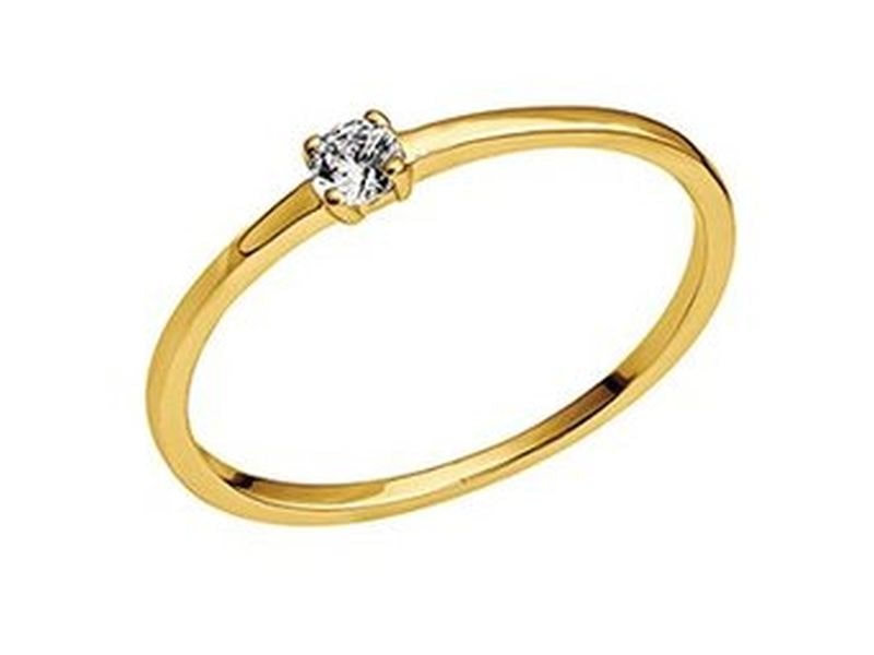 BAGUE SOLITAIRE OR JAUNE DIAMANT