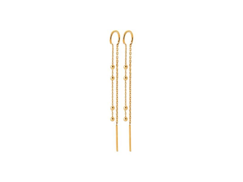 BOUCLES D'OREILLES PLAQUE OR