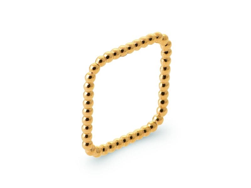 BAGUE PLAQUE OR