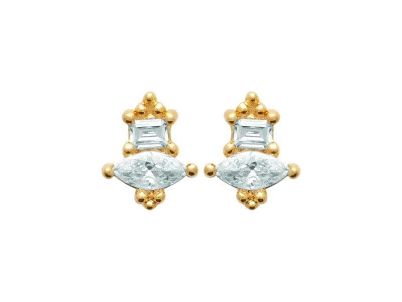 BOUCLES D'OREILLES PLAQUE OR