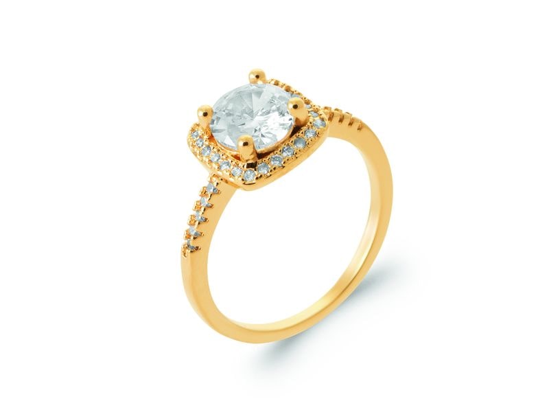 BAGUE PLAQUE OR