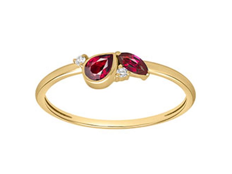 BAGUE RUBIS OR JAUNE