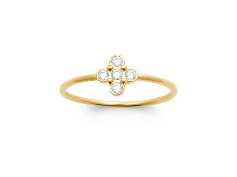 BAGUE PLAQUE OR