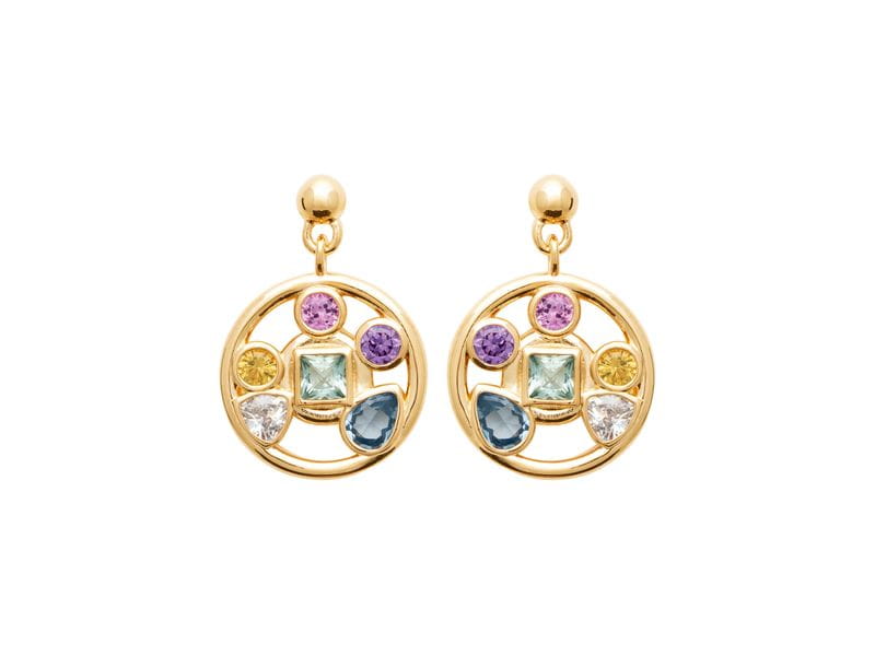 BOUCLES D'OREILLES PLAQUE OR