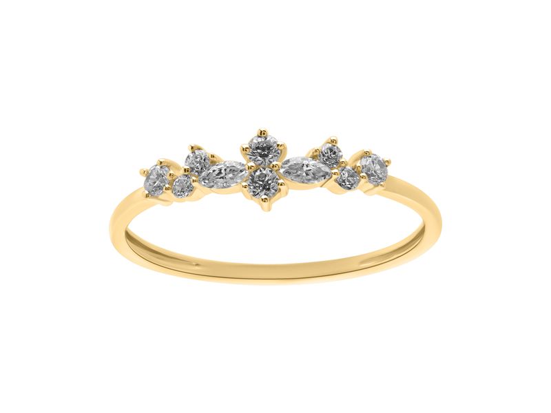 BAGUE OR OXYDES DE ZIRCONIUM