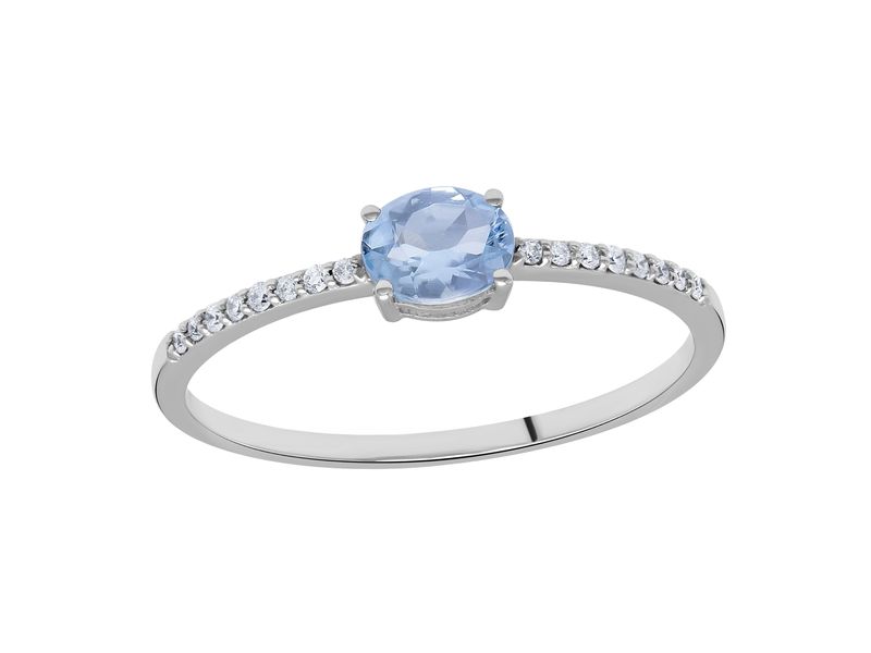 BAGUE OR AIGUE-MARINE