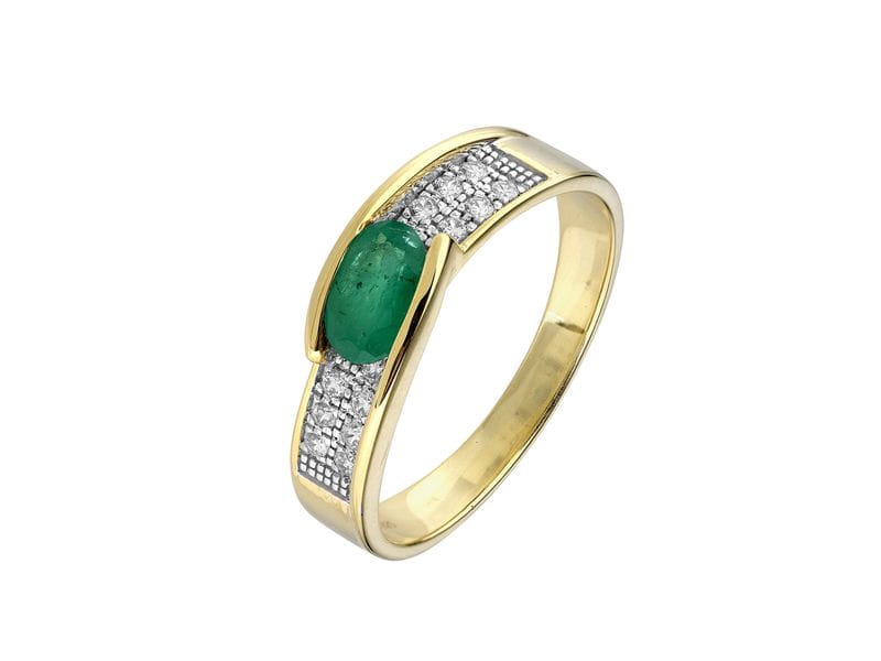 BAGUE EMERAUDE OR JAUNE