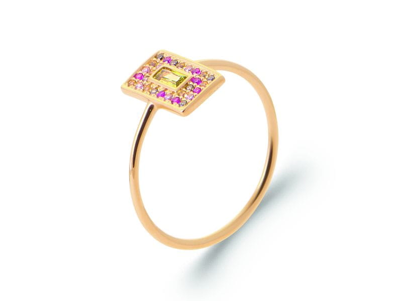 BAGUE PLAQUE OR