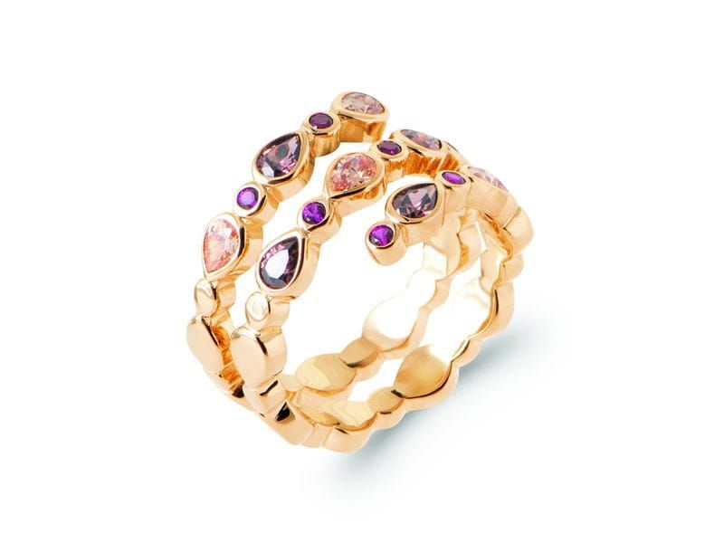 BAGUE PLAQUE OR