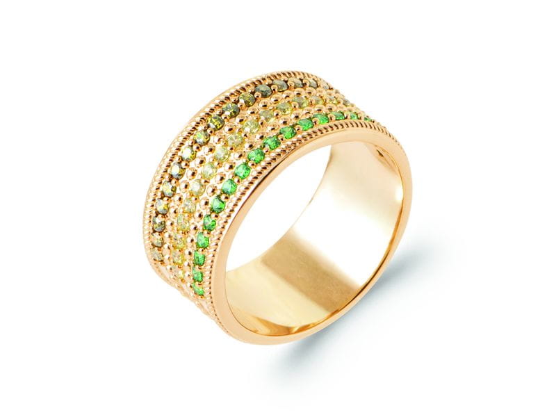 BAGUE PLAQUE OR