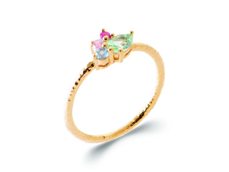 BAGUE PLAQUE OR
