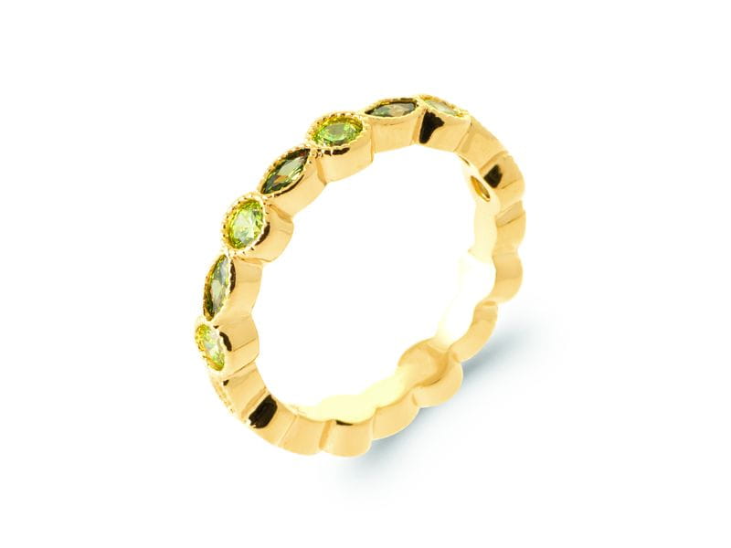 BAGUE PLAQUE OR