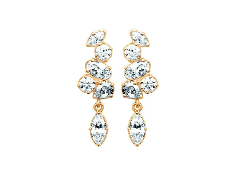 BOUCLES D'OREILLES PLAQUE OR