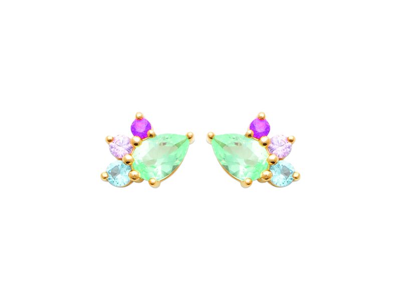 BOUCLES D'OREILLES PLAQUE OR