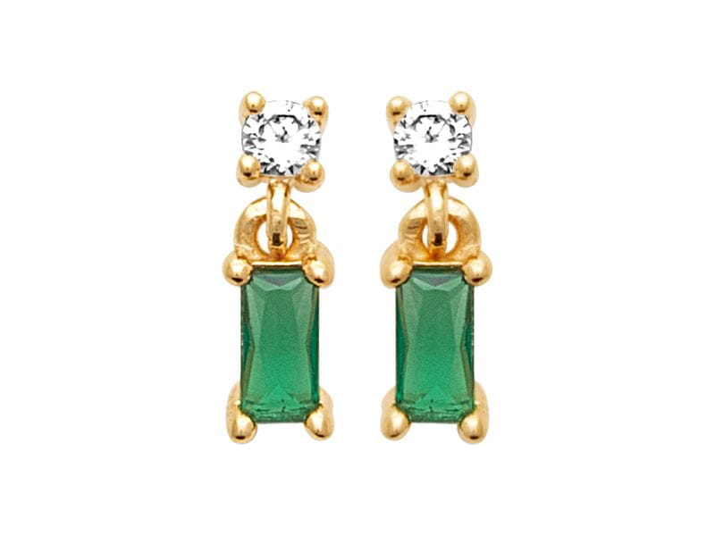 BOUCLES D'OREILLES PLAQUE OR