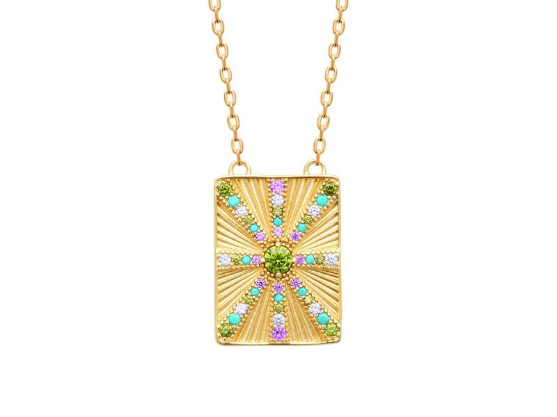 COLLIER PLAQUE OR