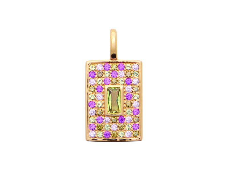 PENDENTIF PLAQUE OR